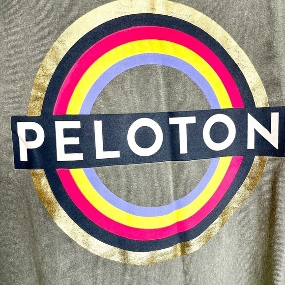 NWT Peloton Tank Olive Logo  Size 1X Muscle Side Slit - Picture 4 of 5